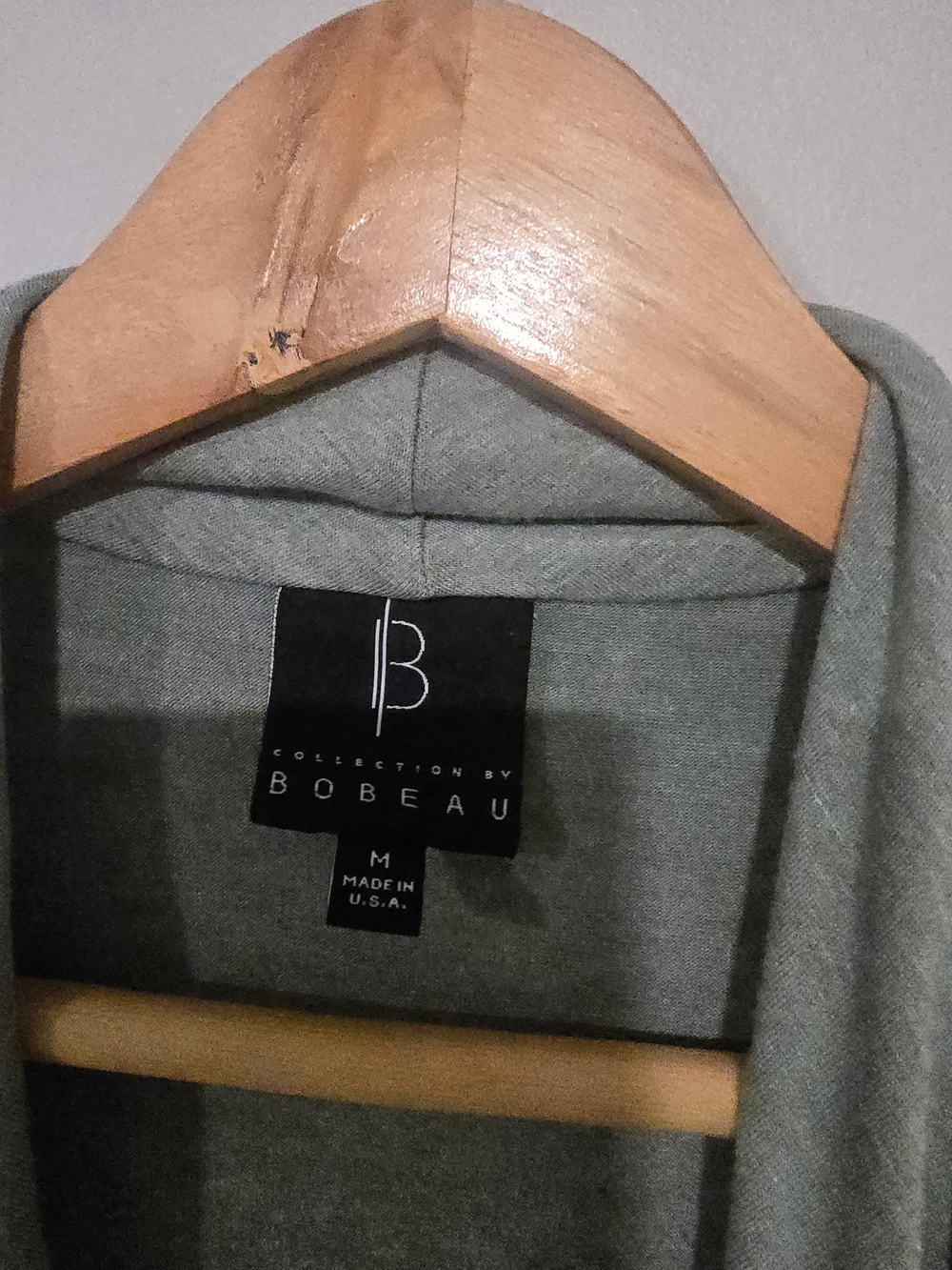 bobeau Sage Green Open Front Cardigan - Picture 2 of 3